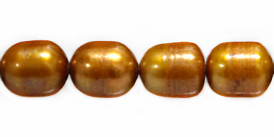 rice pearl with line 10x12mm gold