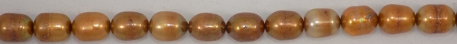 wholesale rice pearl with line 10x12mm gold