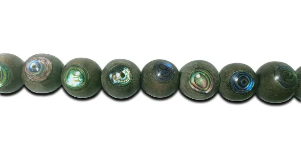 Graywood 12mm round with paua insert